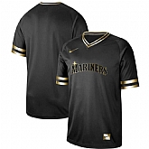 Mariners Blank Black Gold Nike Cooperstown Collection Legend V Neck Jersey Dzhi,baseball caps,new era cap wholesale,wholesale hats